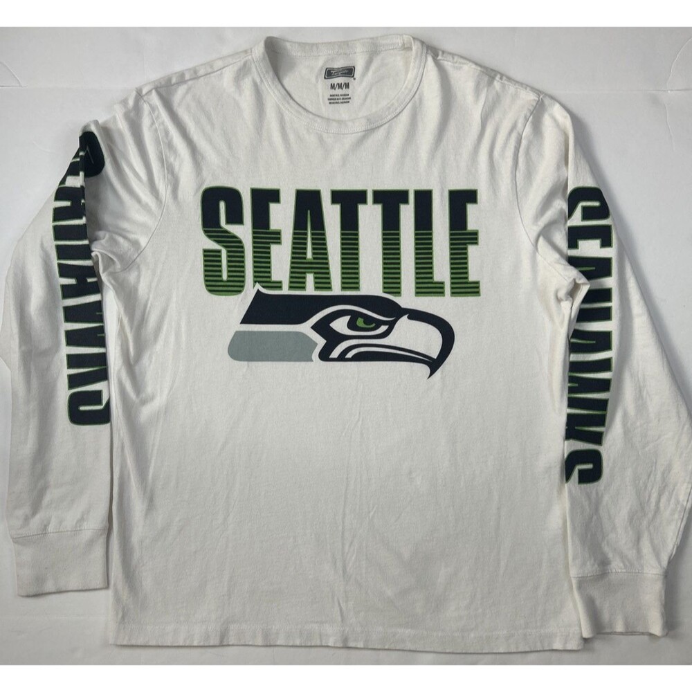 Tailgate Seattle Seahawks Men's Medium White Long Sleeve T-Shirt NFL